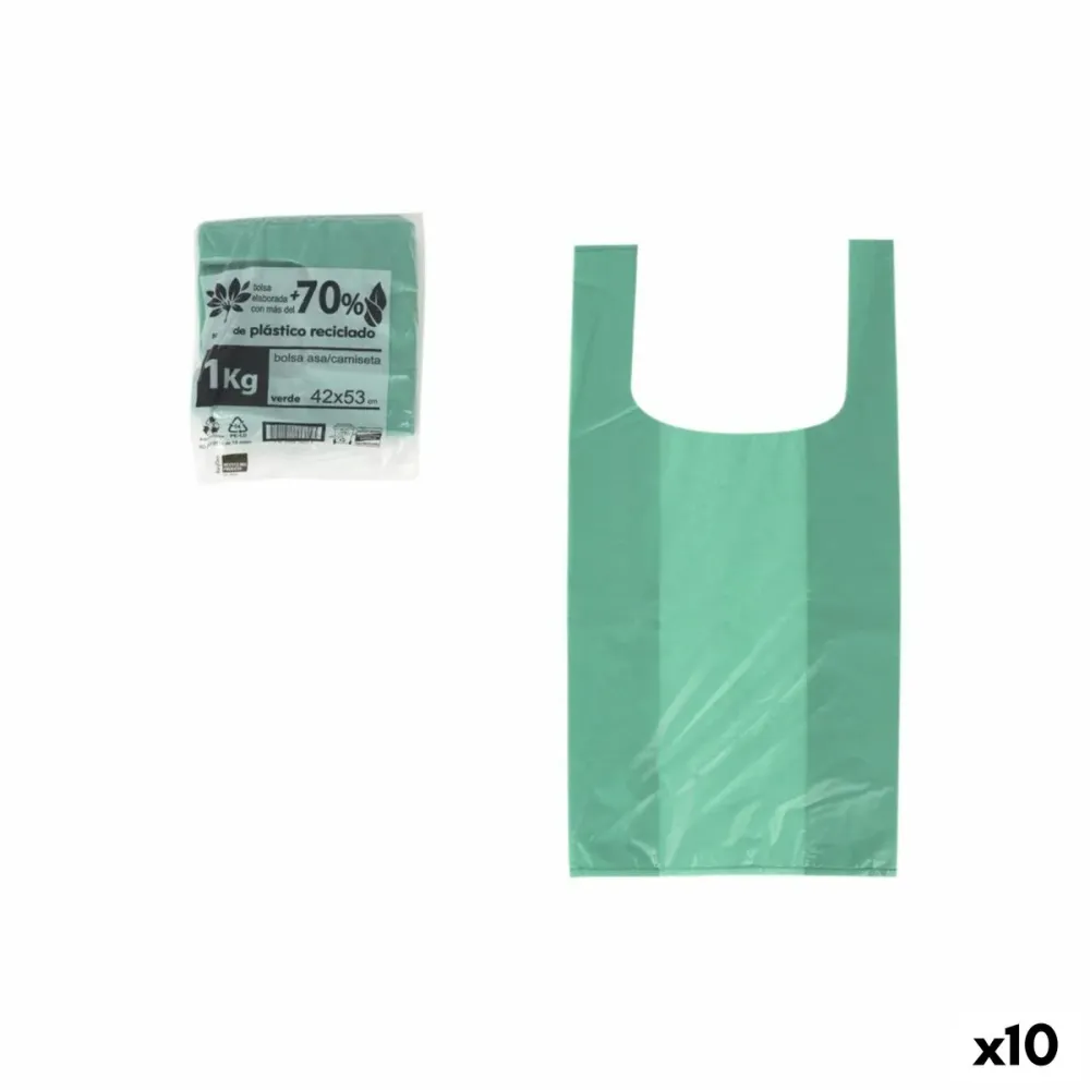 Multifunctionele tas Inde Groen 42 x 53 cm (10 Stuks)