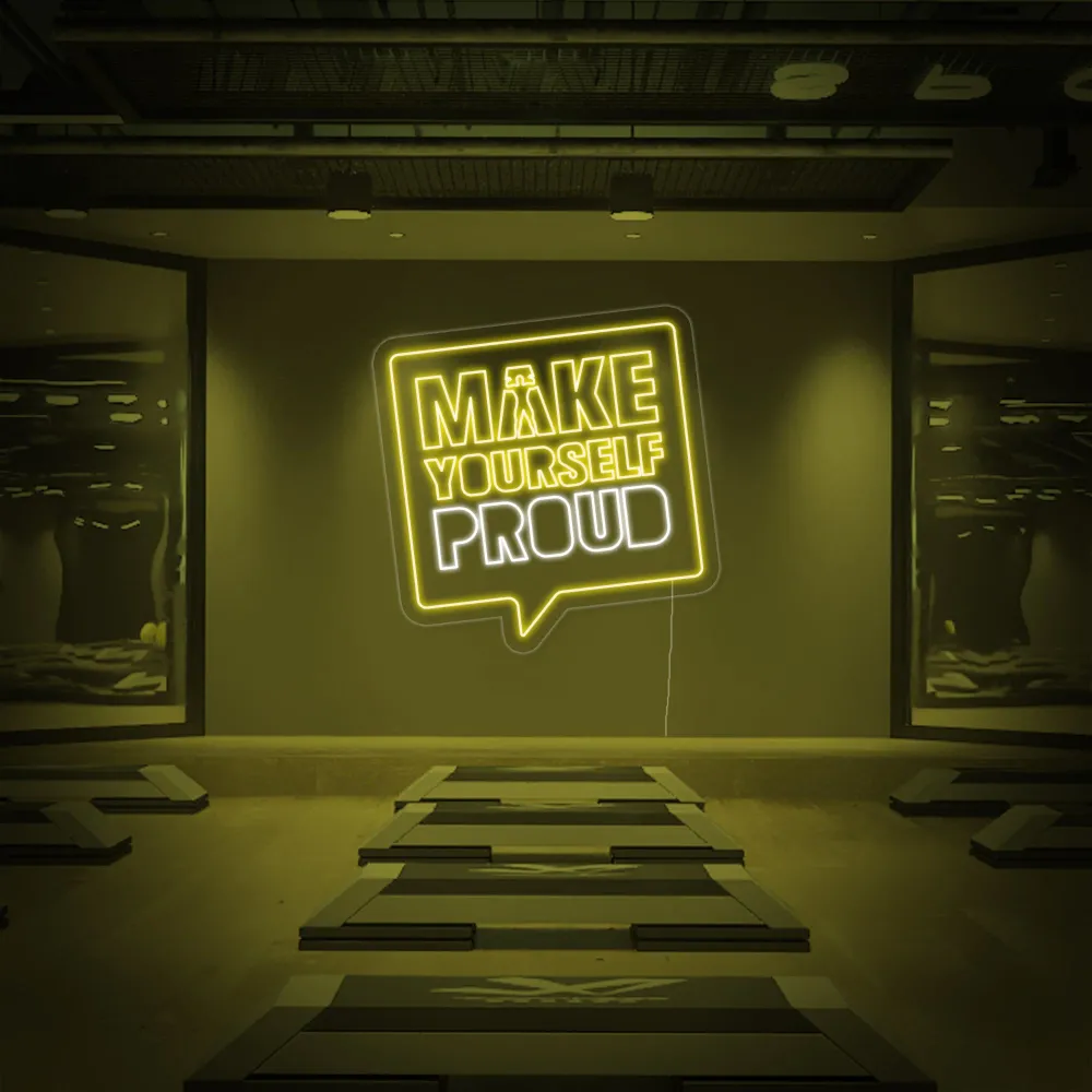 "Make Yourself Proud Sportschool" Neon Verlichting HAPPYNEON8