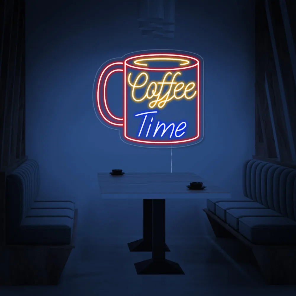 "Mok, Coffee Time" Neon Verlichting HAPPYNEON8