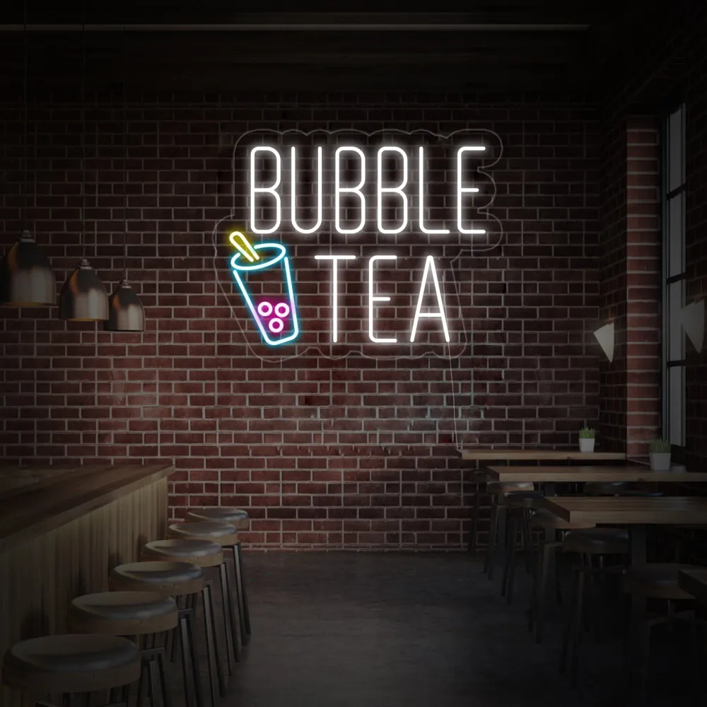 "Kop, Bubble Tea" Neon Verlichting