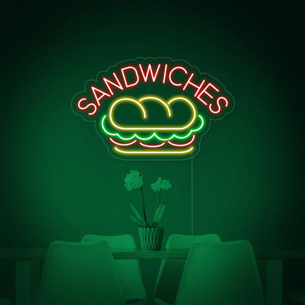 "SANDWICHES, Eten" Neon Verlichting