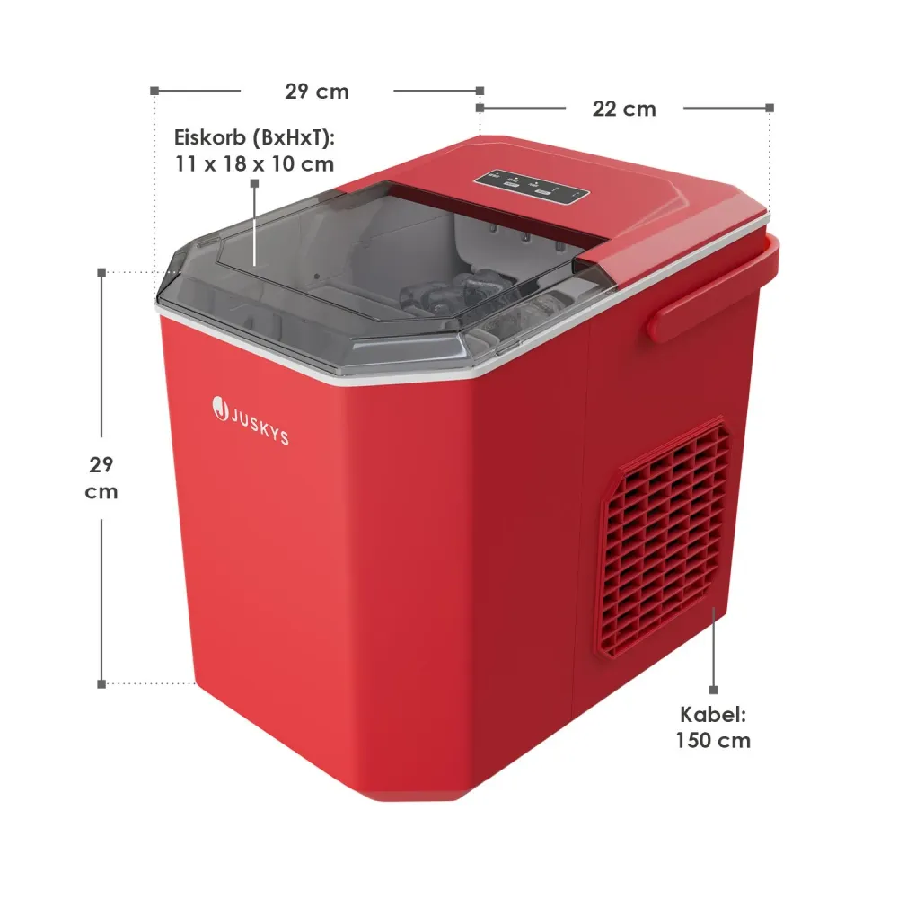IJsblokjesmachine IceOracle - Rood Hosel