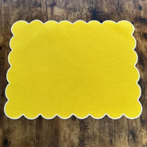 TT--003 Individual Rectangular Amarillo Filo Blanco x 8 MCM Home