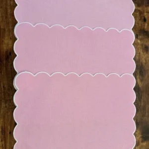 TT--004 Individual Rectangular Rosado Filo Blanco x 8 MCM Home