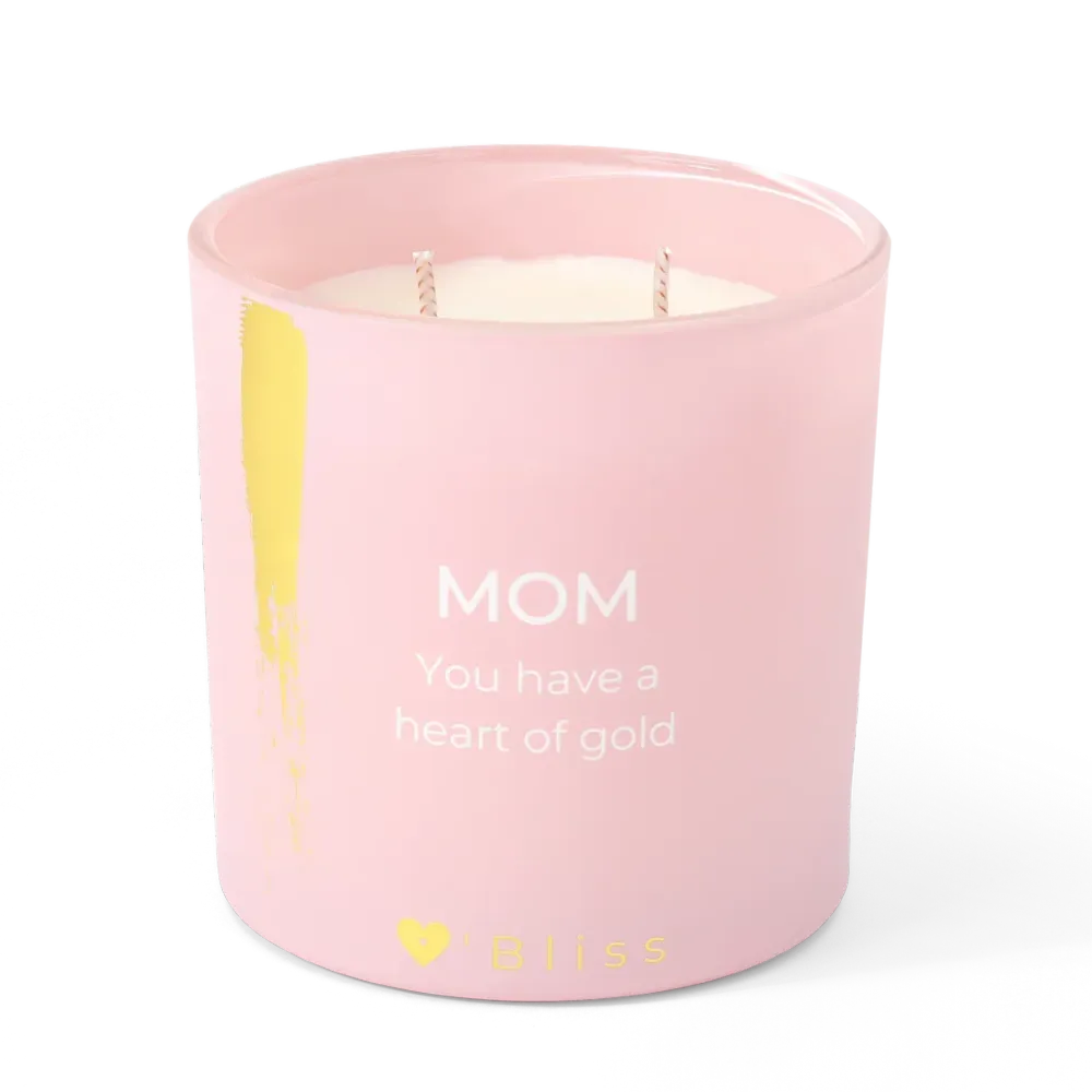 Candle XL - Mom heart gold O'Bliss