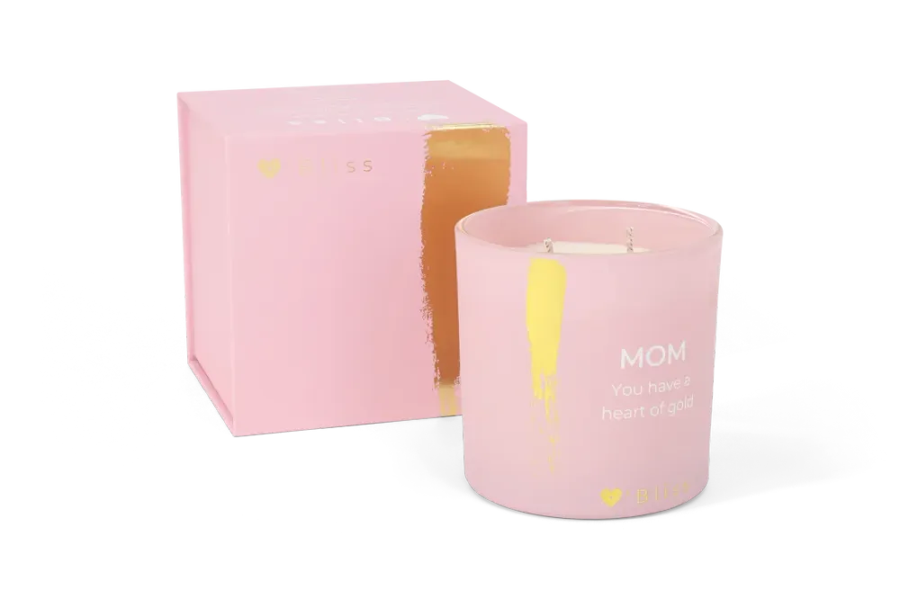 Candle XL - Mom heart gold O'Bliss