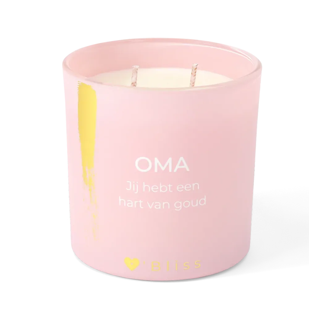 Candle XL - Oma hart van goud O'Bliss