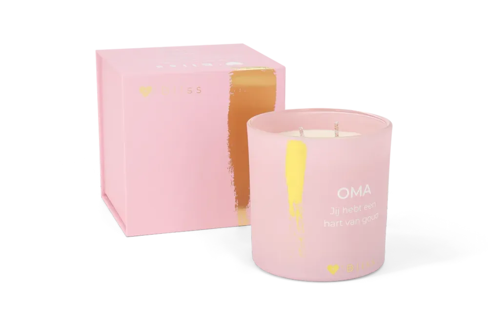 Candle XL - Oma hart van goud O'Bliss
