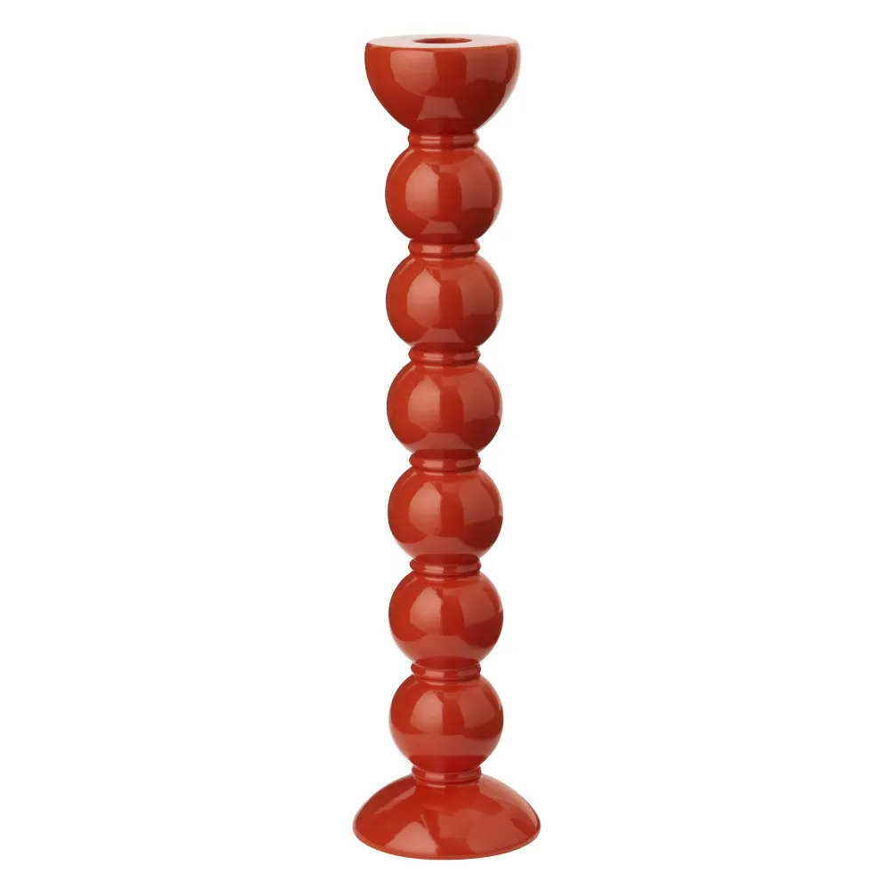 Extra hoge oranje spoelkandelaar - 33 cm