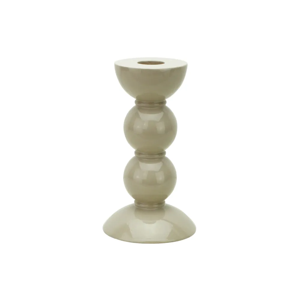 Middelgrote cappuccino-kloskandelaar - 14 cm