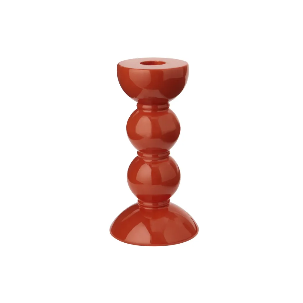 Middelgrote oranje spoelkandelaar - 14 cm