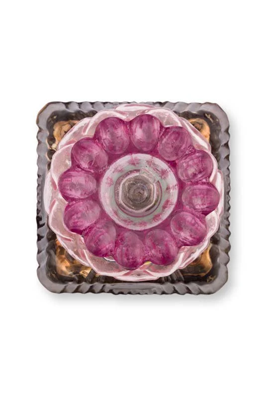 Pip Studio Kaarsenhouders - Beads - Glas - Lila - 23.5cm