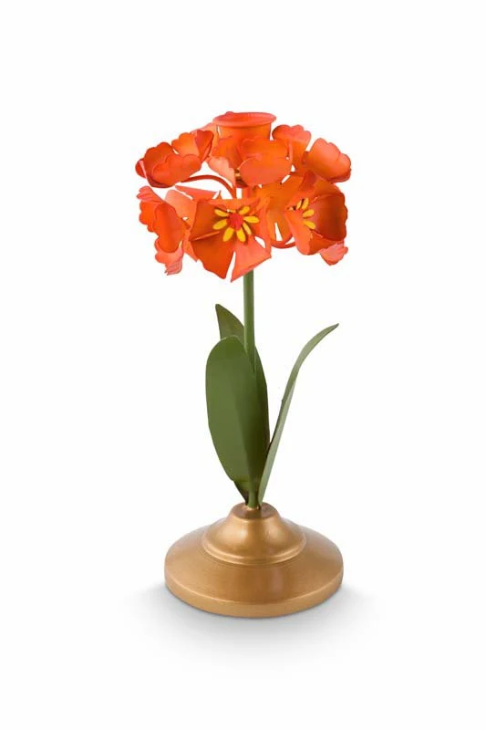 Pip Studio Kaarsenhouders - Bloem - Metaal - Oranje - 22cm