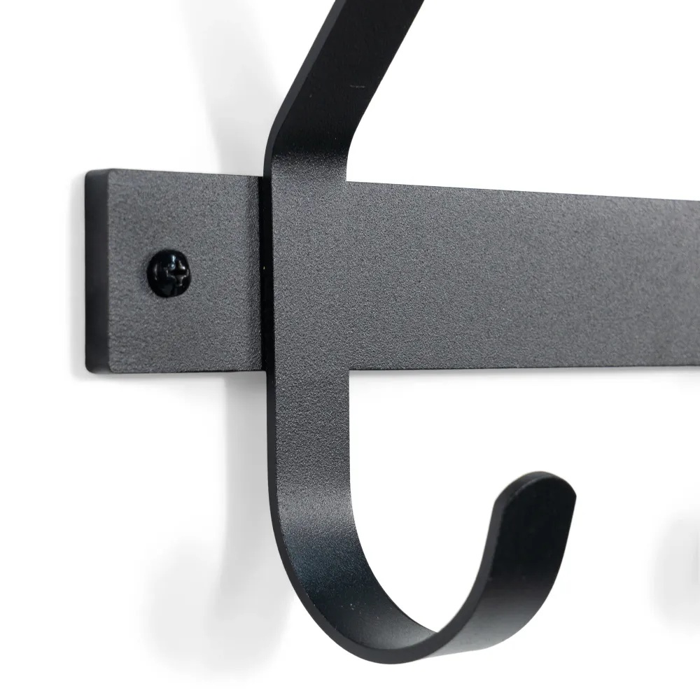 Spinder Design Dexter 5 wandkapstok Zwart