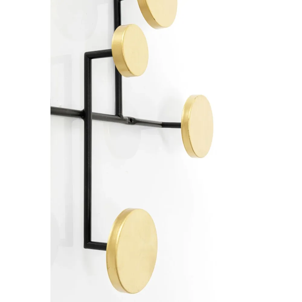 Kare Design Wand kapstok Art Circles 79cm goud