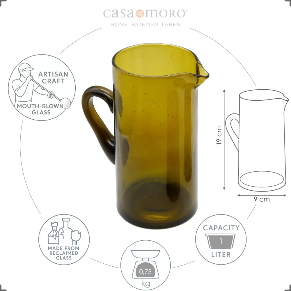 Glazen karaf 1 liter