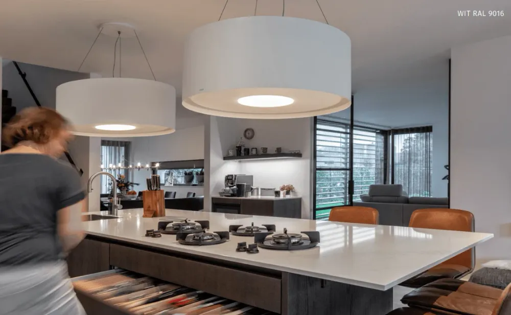 Wave 2620.100 CIRCO afzuiglamp 80cm - RVS - vaste interne motor - LEDDISC
