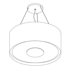 Wave 2620.201 CIRCO lamp 90cm - RVS - LEDDISC