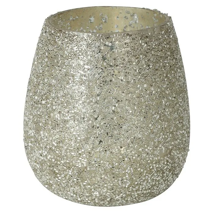 Theelichthouder - Zilver, Glas