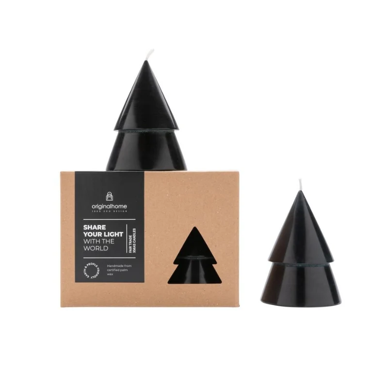 original home - kerstboom kaars - zwart - M