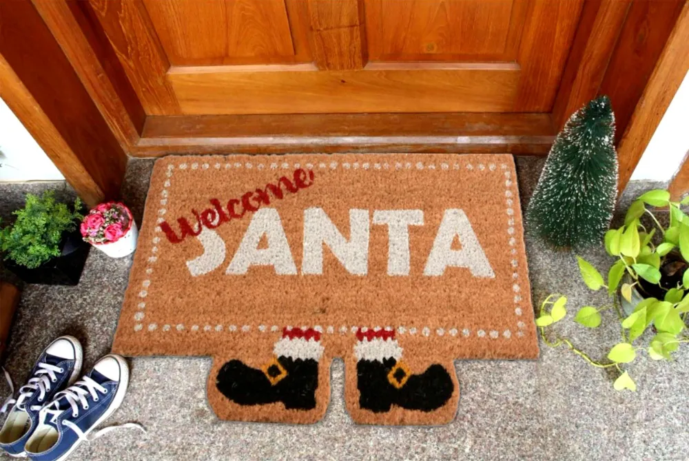 Deurmat van de Kerstman "Welcome Santa"