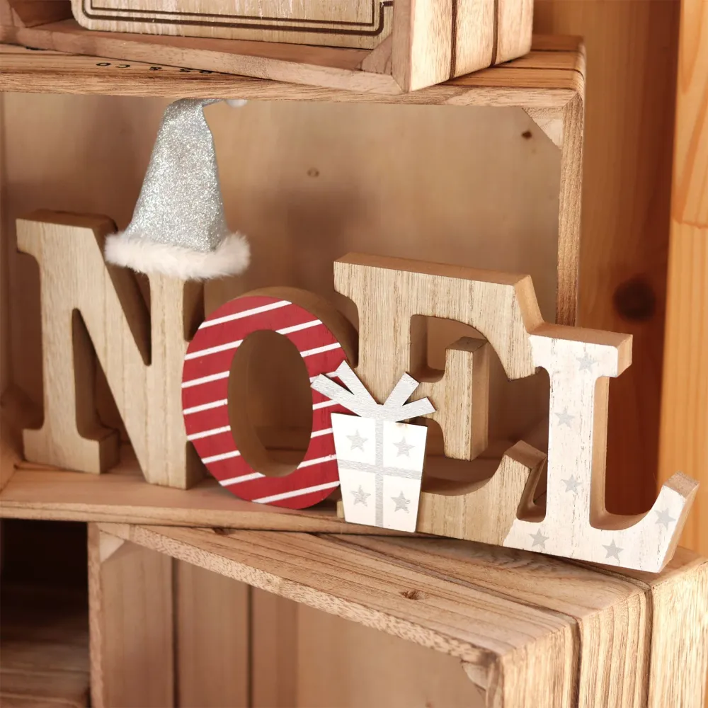Houten decoratie "NOËL"