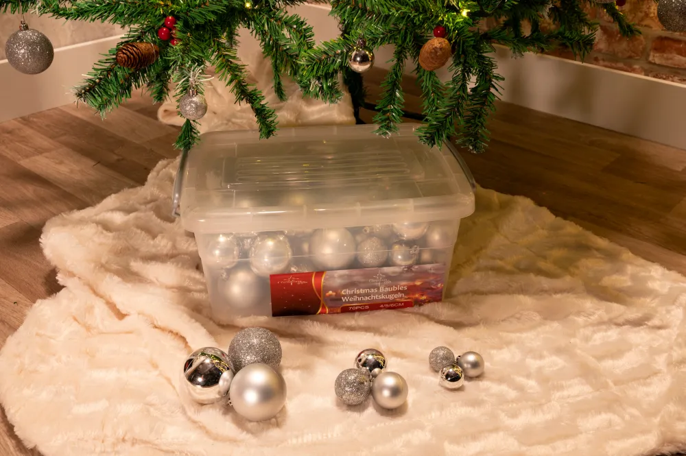 Xmas Bauble (70) Ass Silver Pl Christmas Gifts