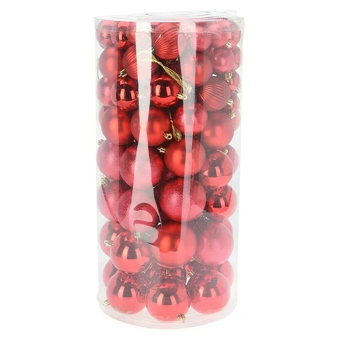 Kerstballen - Rood, Polystyreen, 100 st.