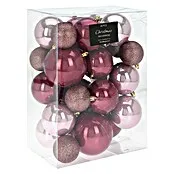 Kerstballen - 26 st., Roze/paars, Kunststof
