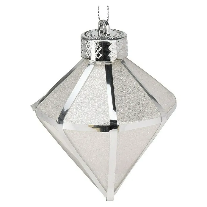Kerstboomversiering - Zilver, Kunststof, 16 st., 8 x 8 x 8 cm