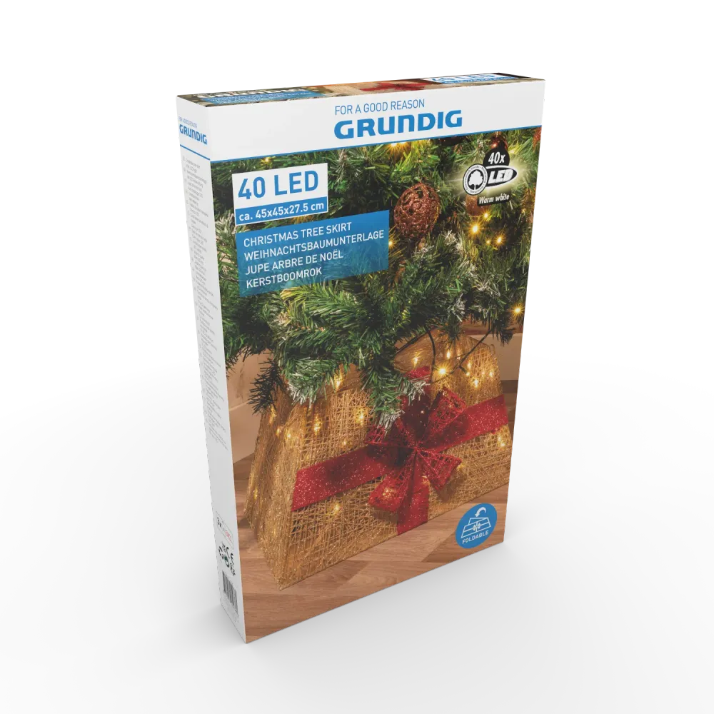 Xmas Tree Skirt 40Led B/O 45Cm Grundig