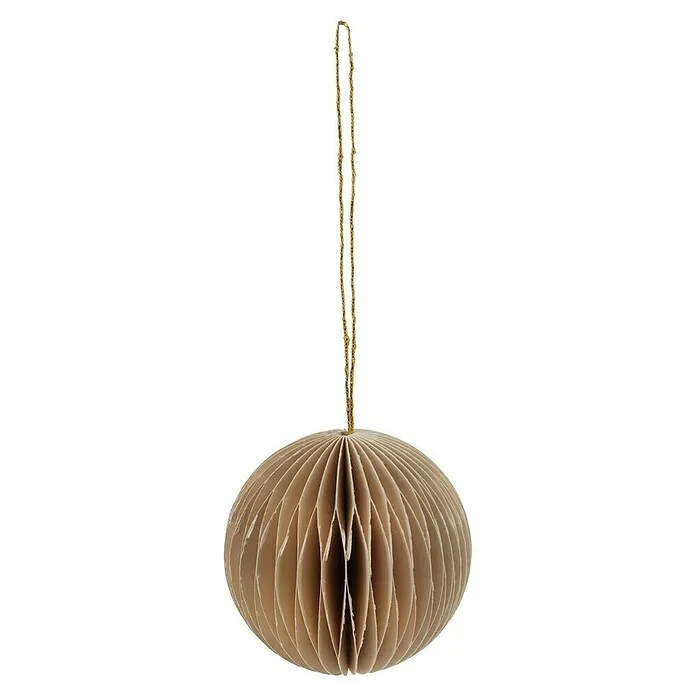 Kerststuk - Diameter: 6 cm, Bruin/Grijs/Wit