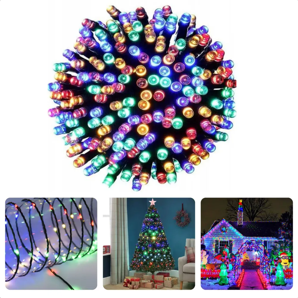 Cheqo® 800 LED - 24m Soft Wire Verlichting - Multicolor - 3m Aanloopsnoer - 8 Lichtfuncties - Binnen/Buiten - 6W - IP44 -...