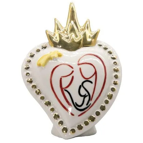 Sbordone Heilig Hart H. 13cm porselein gouden decoratie KN13