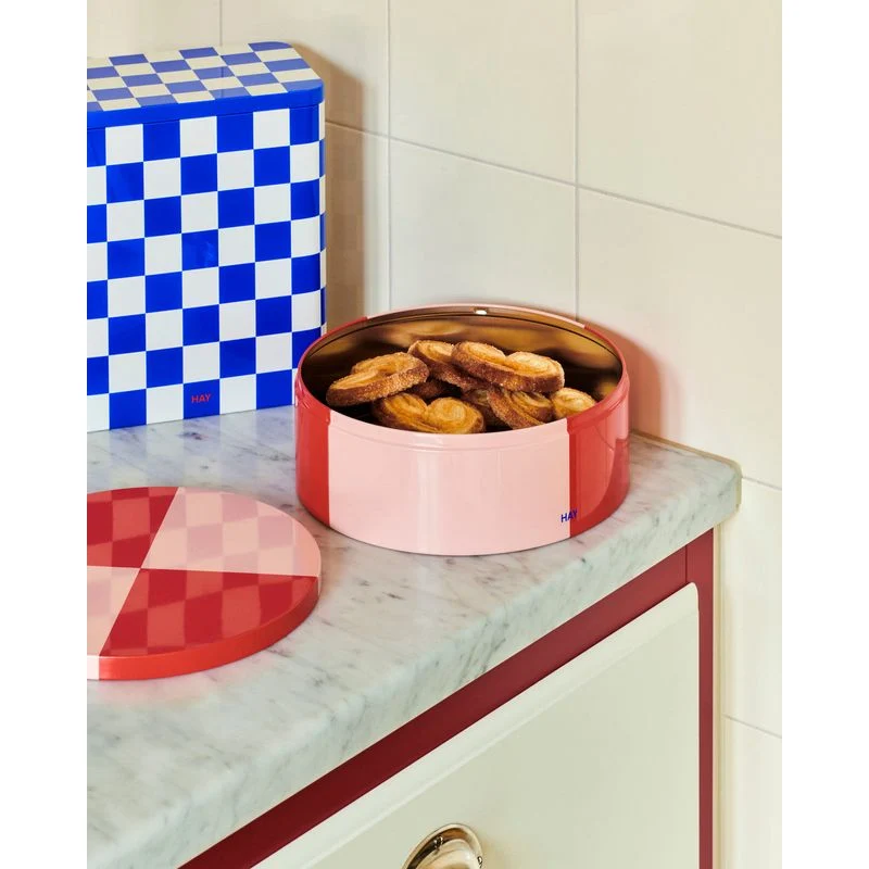 Opbergblik Tin | rond | rood/roze | HAY