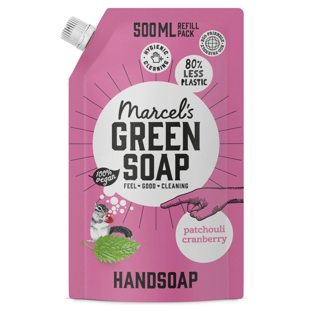 Marcel's Green Soap Handzeep Navulling Patchouli & Cranberry (500ml)