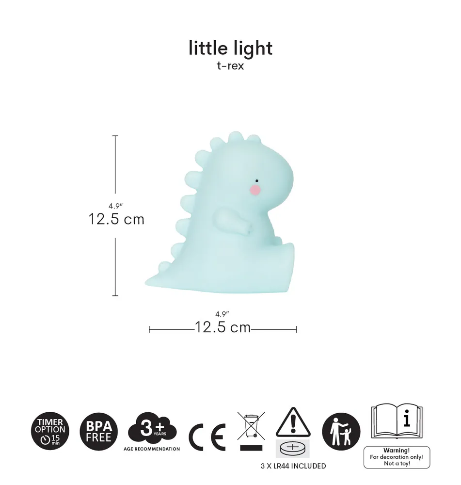 Little light: T-rex - blauw