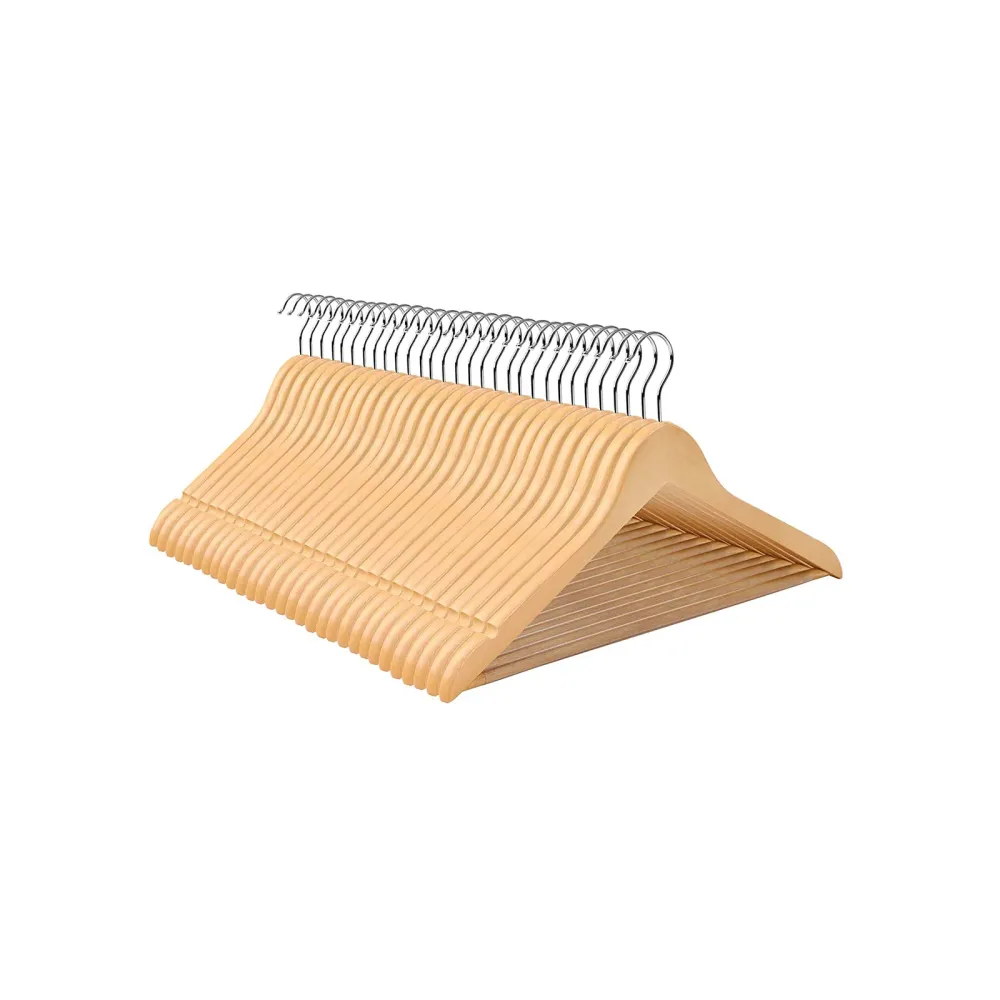 Set van 30 massief houten hangers SONGMICS