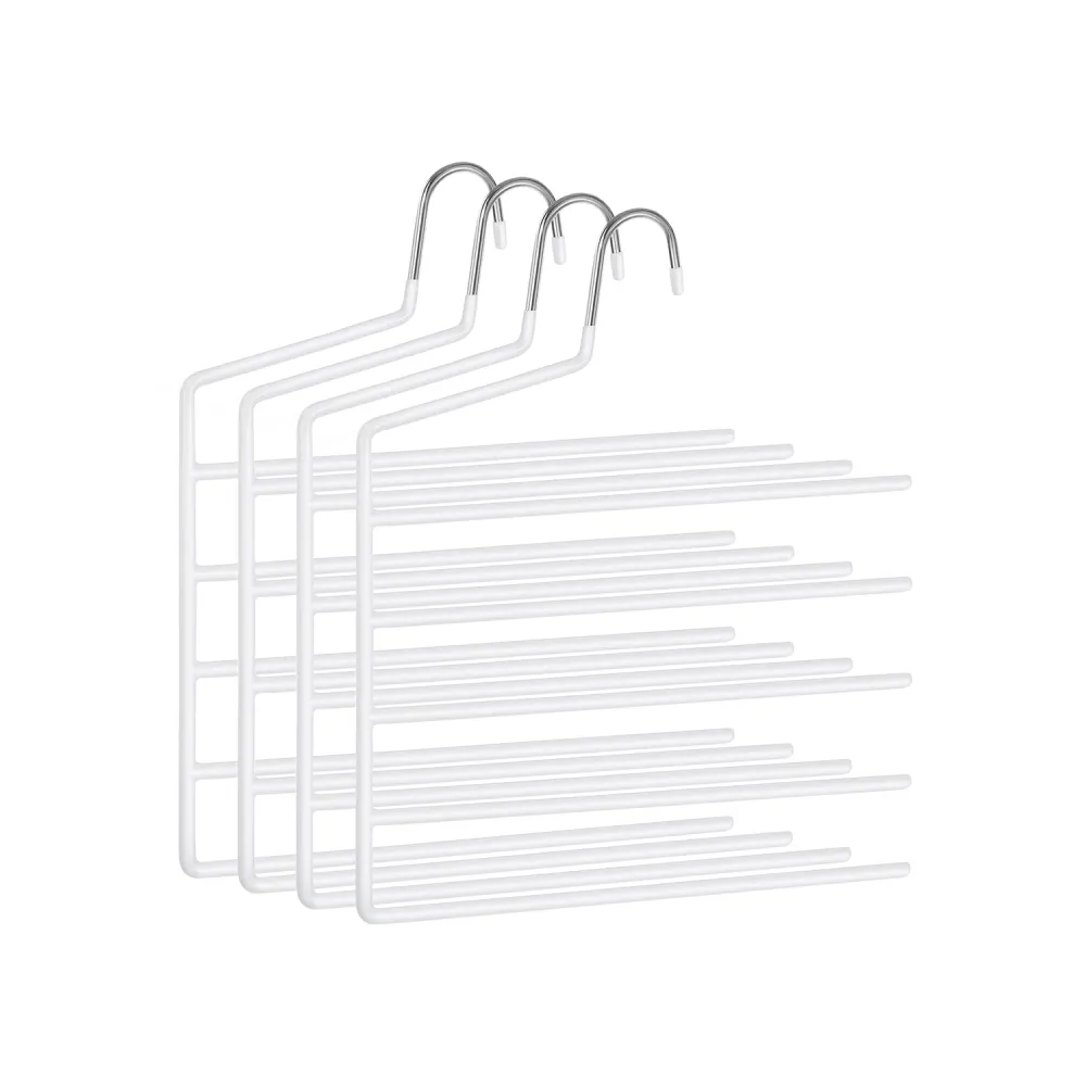 Set van 4 ruimtebesparende broekhangers SONGMICS