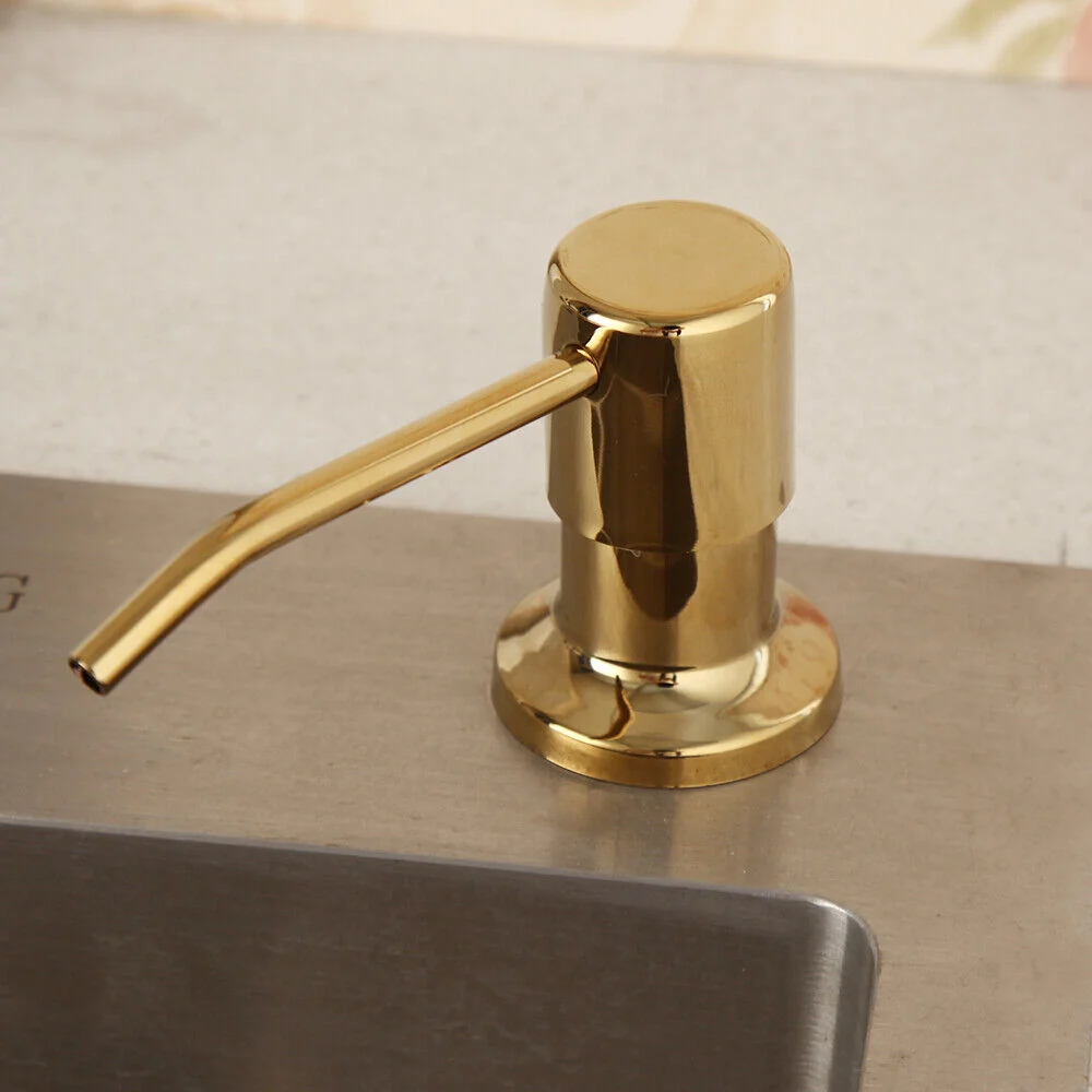 Goudkleurige inbouw zeeppomp