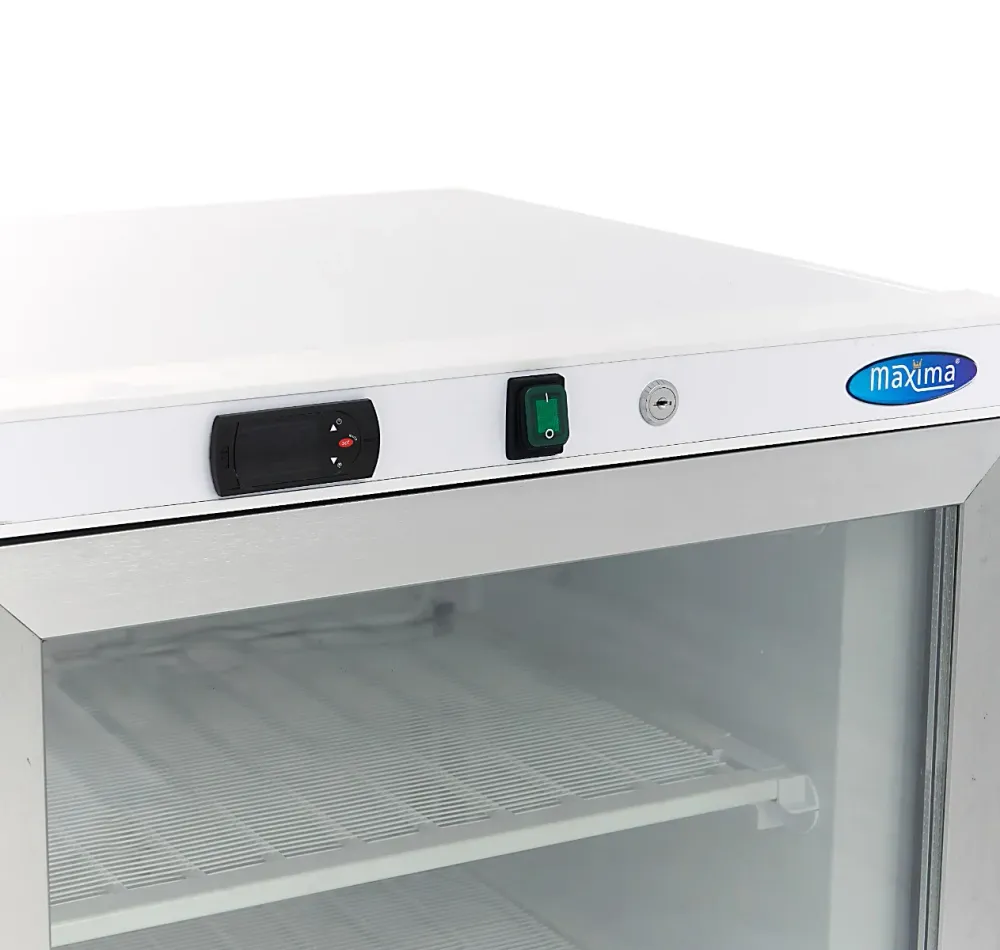 Vrieskast - 200 L - Wit - met Glazen Deur - MAXIMA