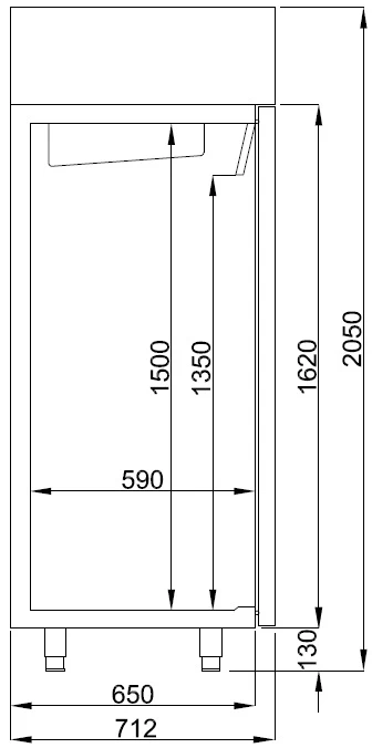 KOELKAST RVS 1200 LTR - COMBISTEEL