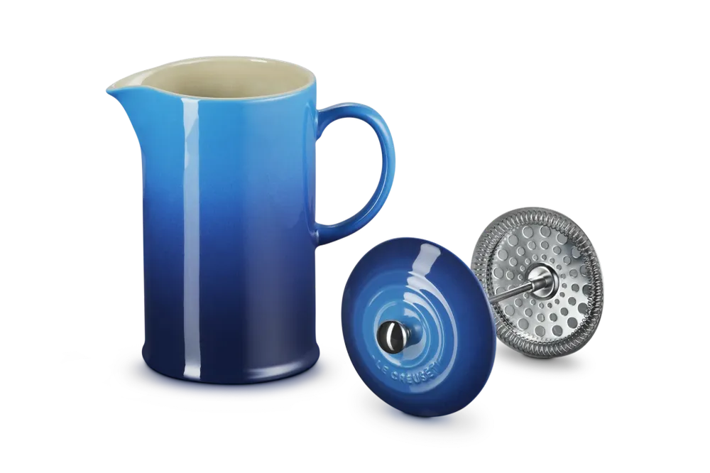 Le Creuset Koffiepot met pers 'Azure' 22cm / 1L