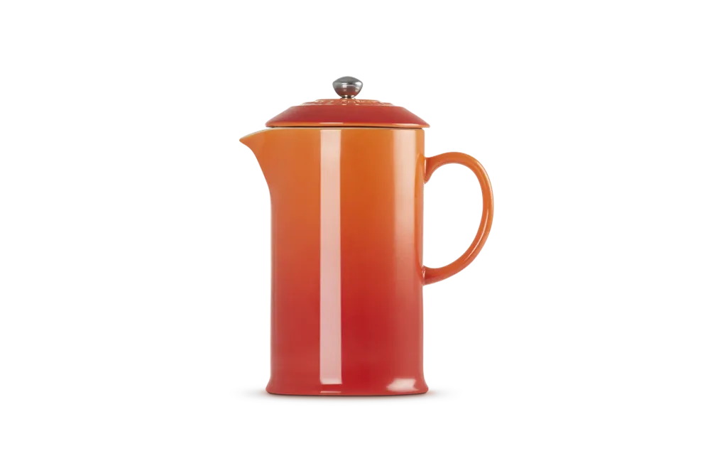 Le Creuset Koffiepot met pers 'Oranjerood' 22cm / 1L