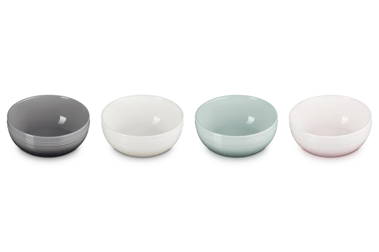 Le Creuset Ontbijtkommen 4st. 'Coupe' 770ml