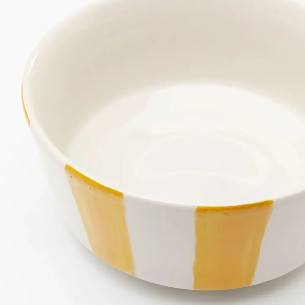 Kare Design Kommen Cocina geel en wit Ø14cm (4/set)