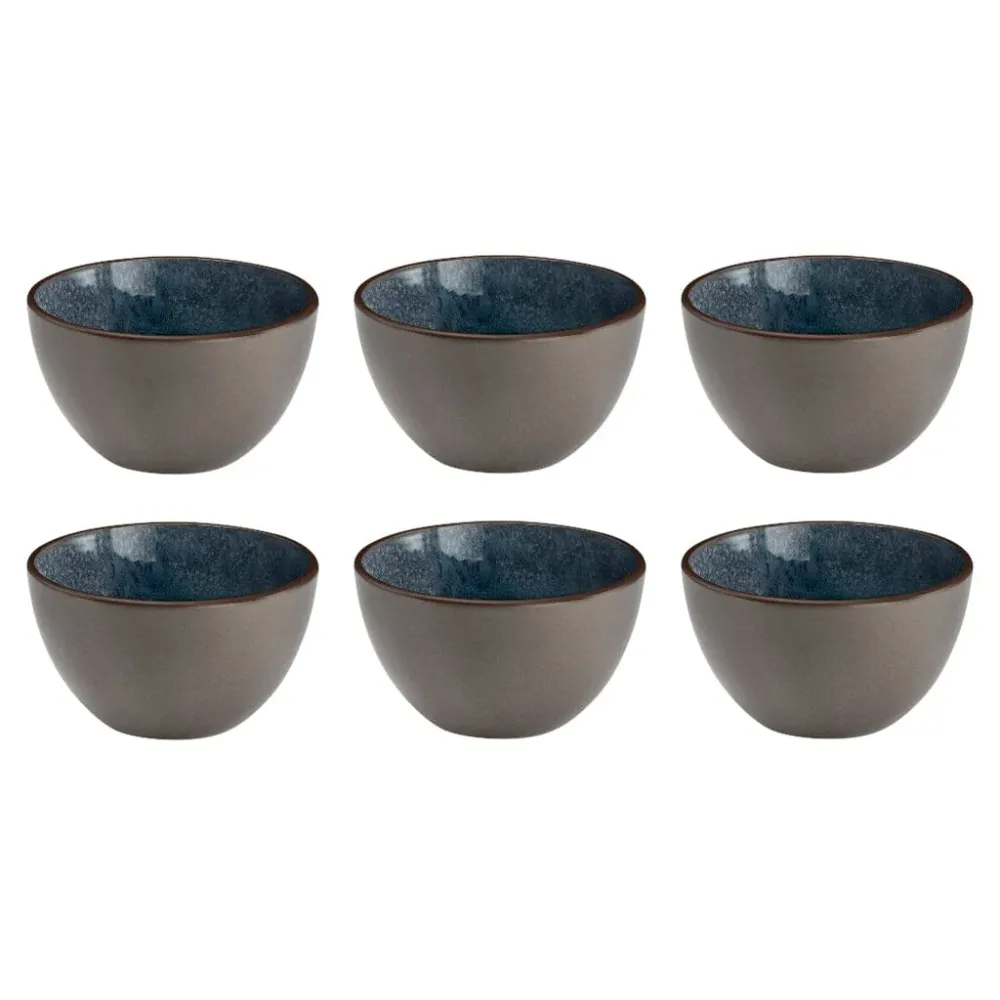 Medard de Noblat - Feeling Indigo Ontbijtkom 13 cm (set van 6)