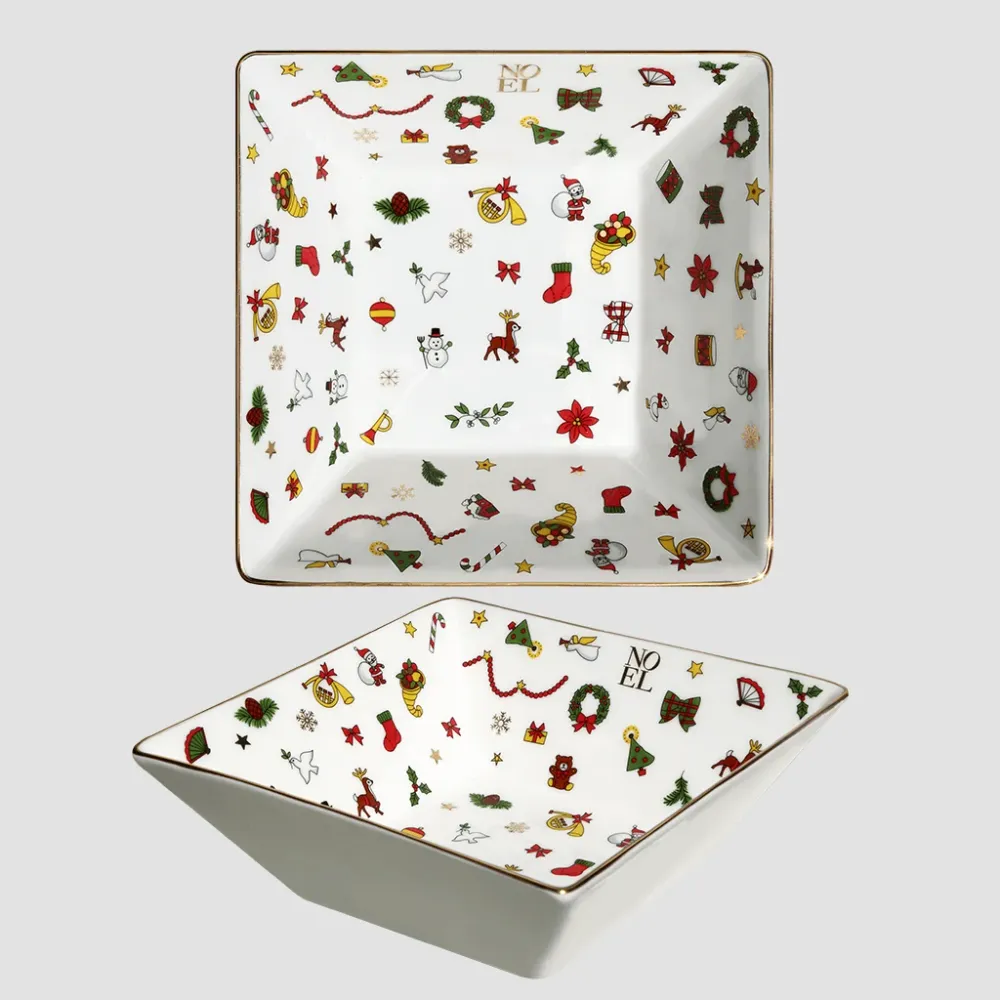Taitù vierkante kom Noel Oro Collection Fine Bone China 12-4-12
