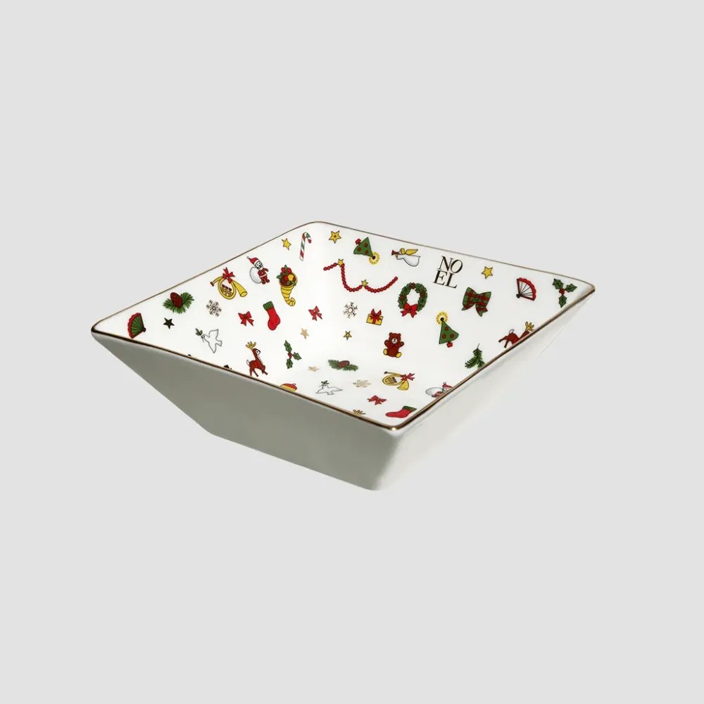 Taitù vierkante kom Noel Oro Collection Fine Bone China 12-4-12