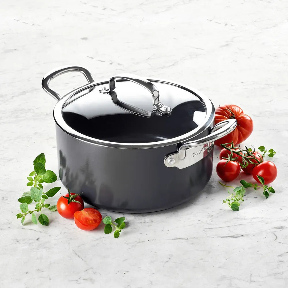 Barcelona Black Kookpan met Deksel 18 cm